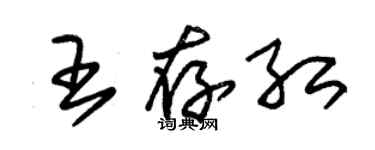 朱錫榮王存紅草書個性簽名怎么寫