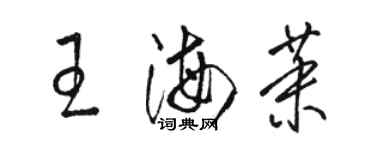 駱恆光王海茉草書個性簽名怎么寫