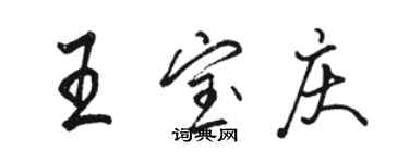 駱恆光王寶慶行書個性簽名怎么寫