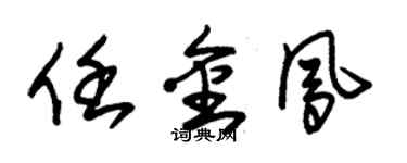 朱錫榮任金鳳草書個性簽名怎么寫
