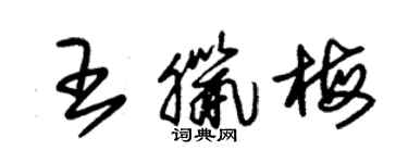 朱錫榮王臘梅草書個性簽名怎么寫