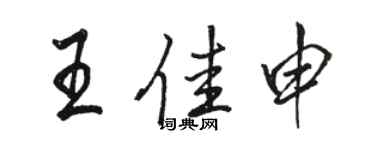 駱恆光王佳申行書個性簽名怎么寫