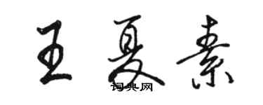 駱恆光王夏素行書個性簽名怎么寫