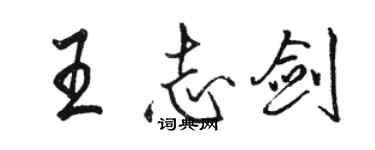 駱恆光王志劍行書個性簽名怎么寫