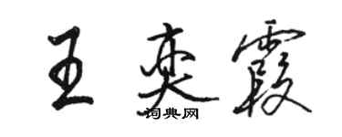 駱恆光王奕霞行書個性簽名怎么寫