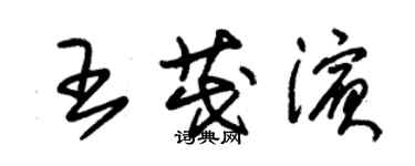 朱錫榮王茂濱草書個性簽名怎么寫