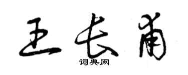 曾慶福王長甫草書個性簽名怎么寫