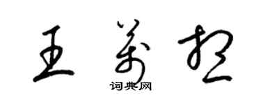 梁錦英王萬想草書個性簽名怎么寫