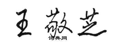 駱恆光王敬芝行書個性簽名怎么寫