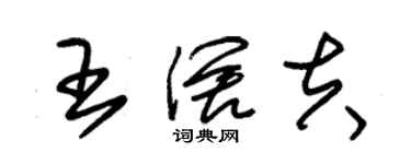 朱錫榮王闊夫草書個性簽名怎么寫