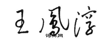 駱恆光王鳳淳草書個性簽名怎么寫