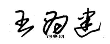 朱錫榮王為建草書個性簽名怎么寫