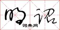 王冬齡明詔草書怎么寫