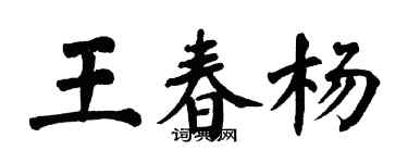 翁闓運王春楊楷書個性簽名怎么寫