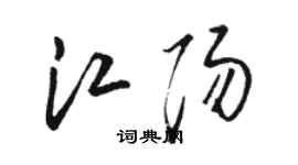 駱恆光江陽草書個性簽名怎么寫