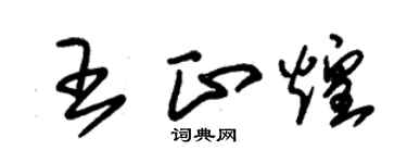 朱錫榮王正煌草書個性簽名怎么寫