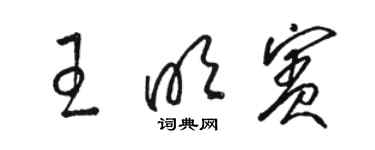 駱恆光王明賓草書個性簽名怎么寫