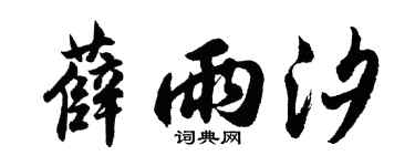 胡問遂薛雨汐行書個性簽名怎么寫