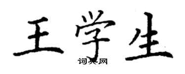 丁謙王學生楷書個性簽名怎么寫