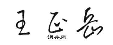 駱恆光王正岳草書個性簽名怎么寫