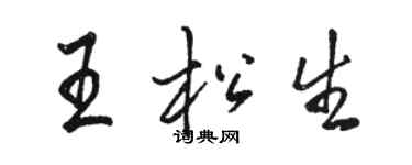 駱恆光王松生行書個性簽名怎么寫