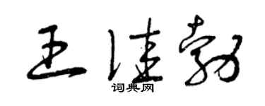 曾慶福王佳勃草書個性簽名怎么寫