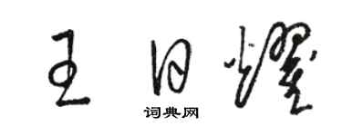 駱恆光王日耀草書個性簽名怎么寫