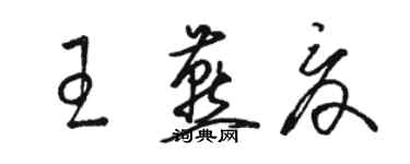 駱恆光王燕夏草書個性簽名怎么寫