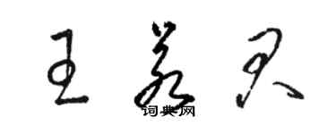 駱恆光王若君草書個性簽名怎么寫