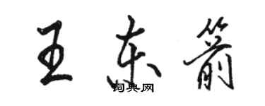 駱恆光王東箭行書個性簽名怎么寫