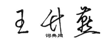 駱恆光王竹燕草書個性簽名怎么寫