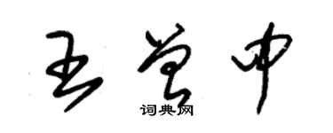 朱錫榮王曾中草書個性簽名怎么寫