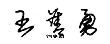 朱錫榮王善勇草書個性簽名怎么寫