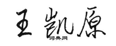 駱恆光王凱原行書個性簽名怎么寫