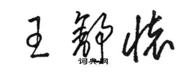 駱恆光王舒懷草書個性簽名怎么寫