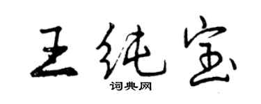 曾慶福王純寶行書個性簽名怎么寫