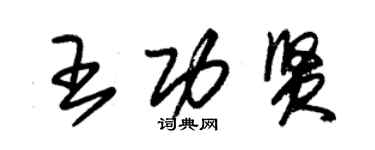 朱錫榮王功賢草書個性簽名怎么寫