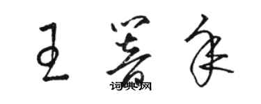 駱恆光王響年草書個性簽名怎么寫