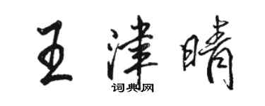 駱恆光王津晴行書個性簽名怎么寫