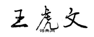 曾慶福王虎文行書個性簽名怎么寫