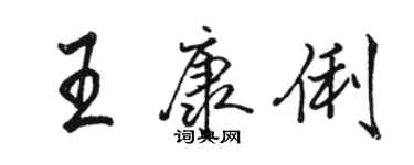 駱恆光王康俐行書個性簽名怎么寫