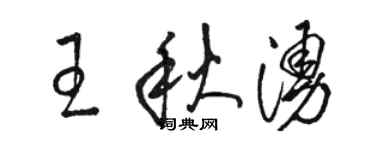 駱恆光王秋涌草書個性簽名怎么寫