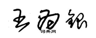 朱錫榮王為銀草書個性簽名怎么寫