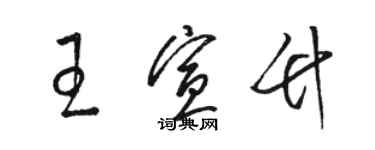 駱恆光王宣竹草書個性簽名怎么寫