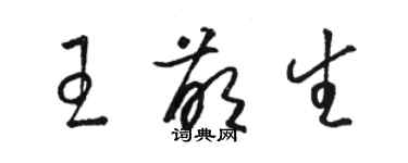 駱恆光王萌生草書個性簽名怎么寫