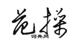 駱恆光范操草書個性簽名怎么寫