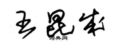 朱錫榮王昆成草書個性簽名怎么寫