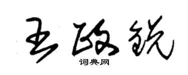 朱錫榮王政銳草書個性簽名怎么寫