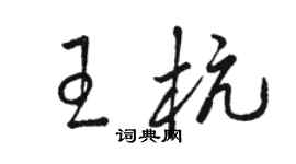 駱恆光王杭草書個性簽名怎么寫