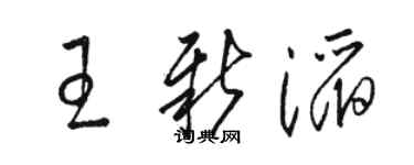 駱恆光王新滔草書個性簽名怎么寫